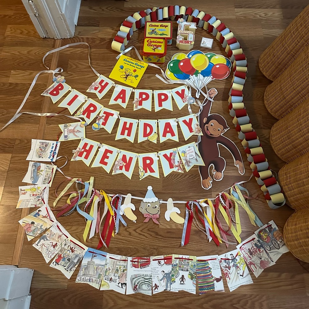 Curious George party decorations